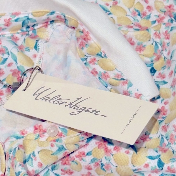 WALTER HAGEN Sleeveless Fresco Ditsy Lemon Polo Size XL NEW - Picture 6 of 10